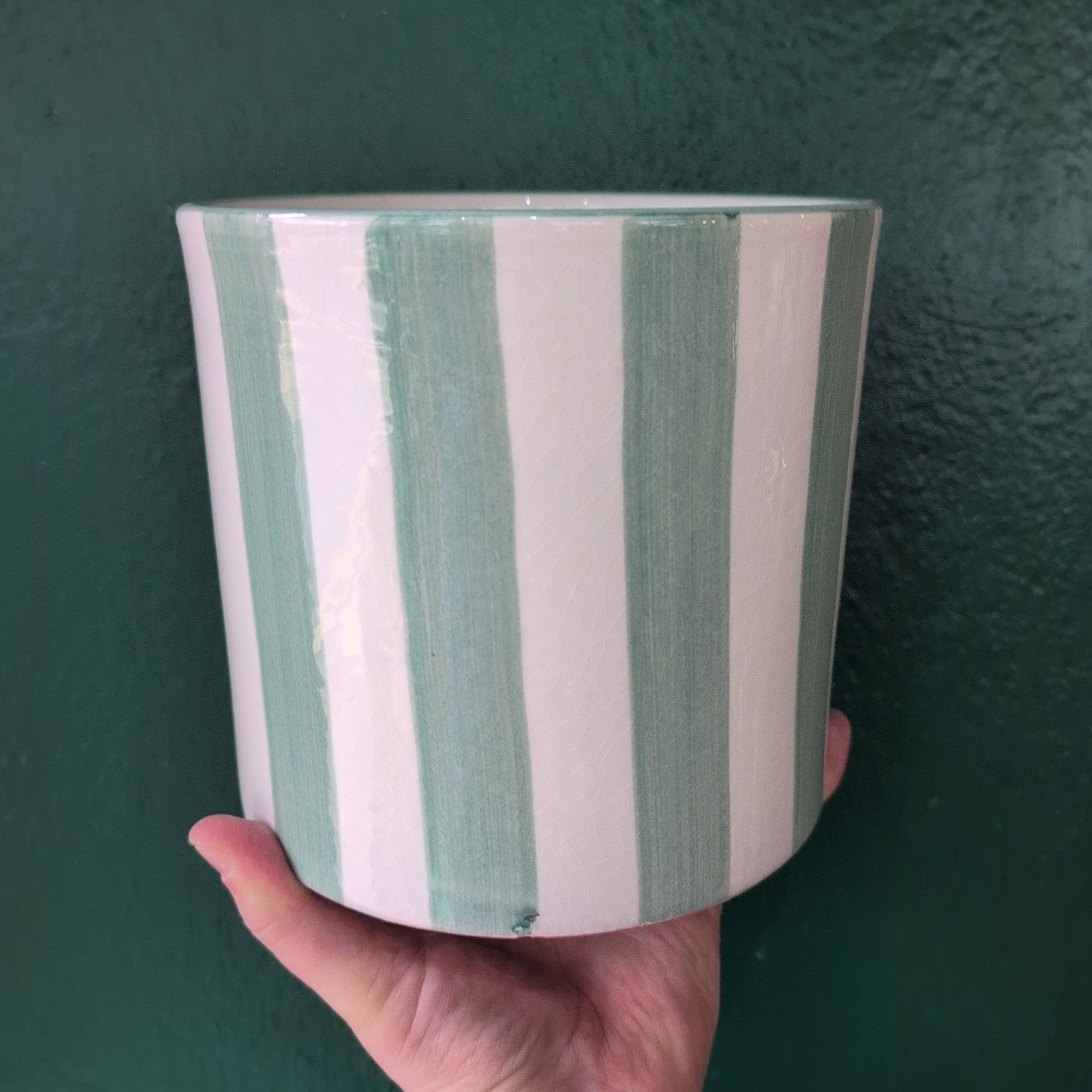 Paros Painted Stripe Pots