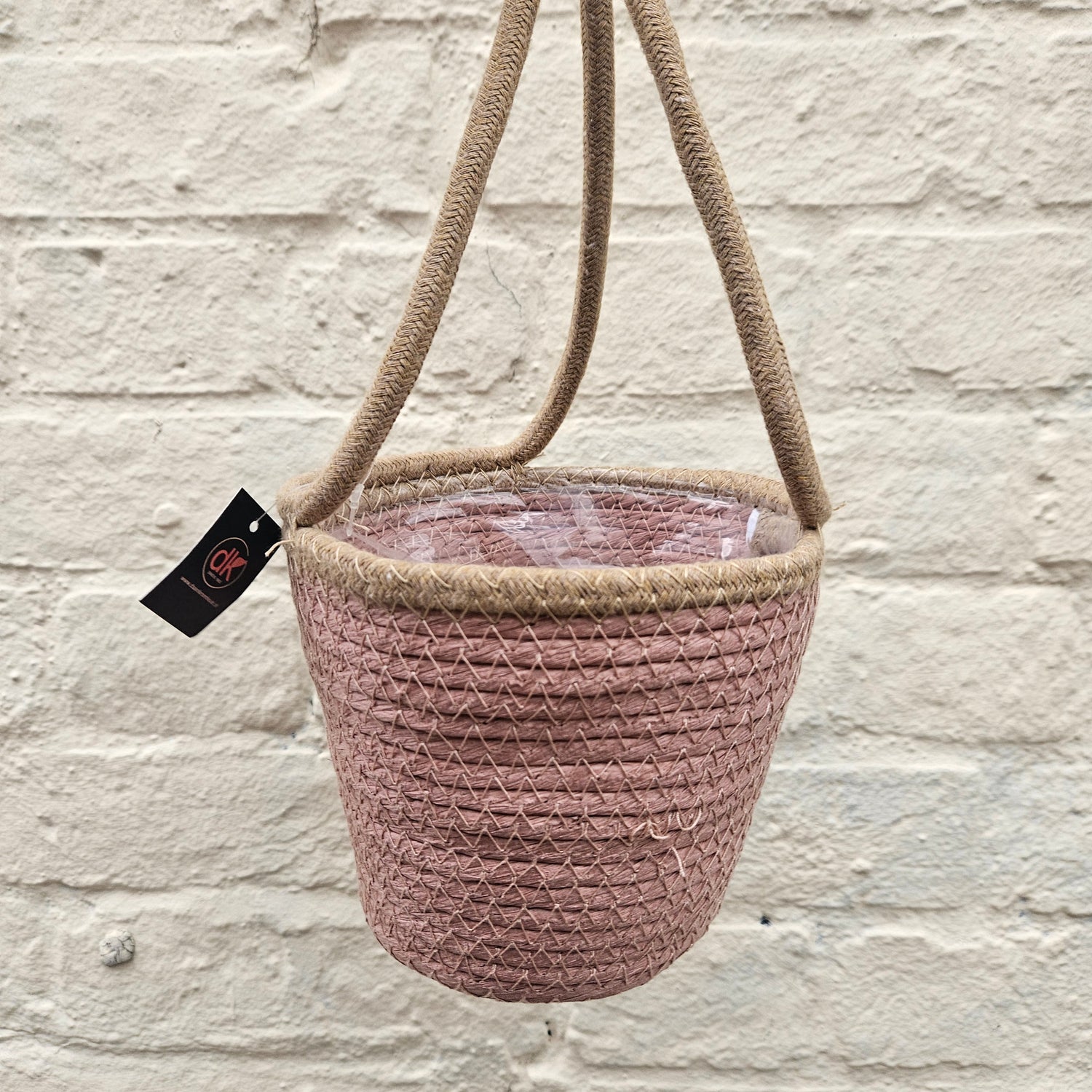 Rope hanging basket - 18cm - 5 colours available
