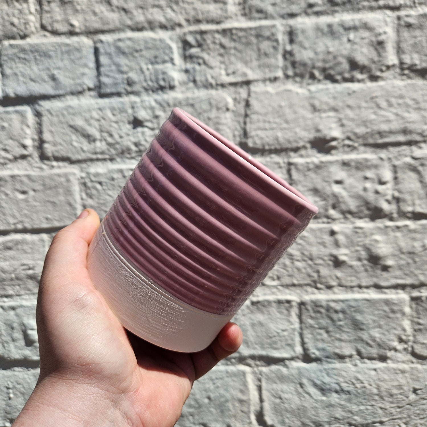 Medium ceramic pot to house nursery pot 9cm or below