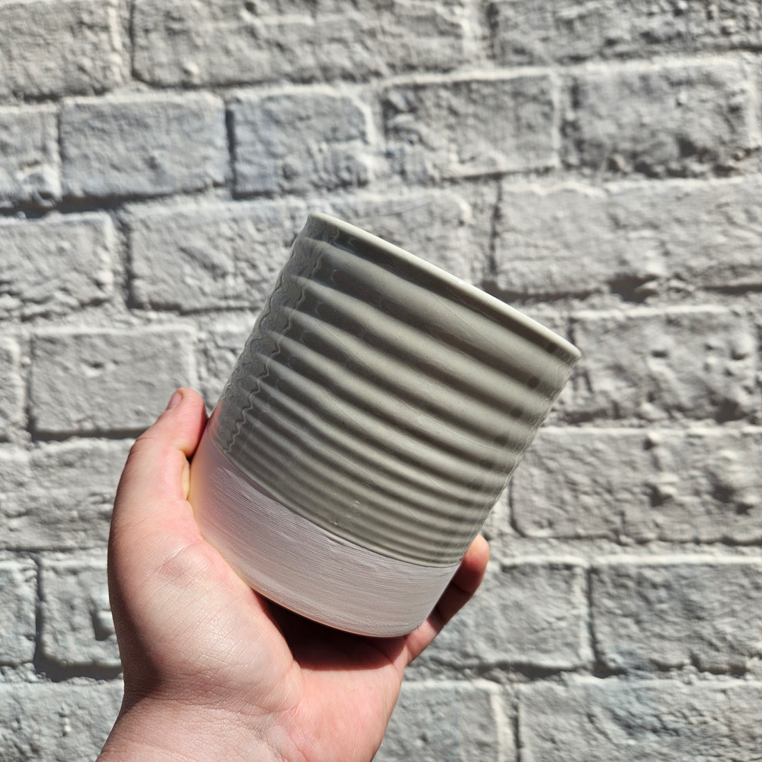 Ribbed Ceramic Pots