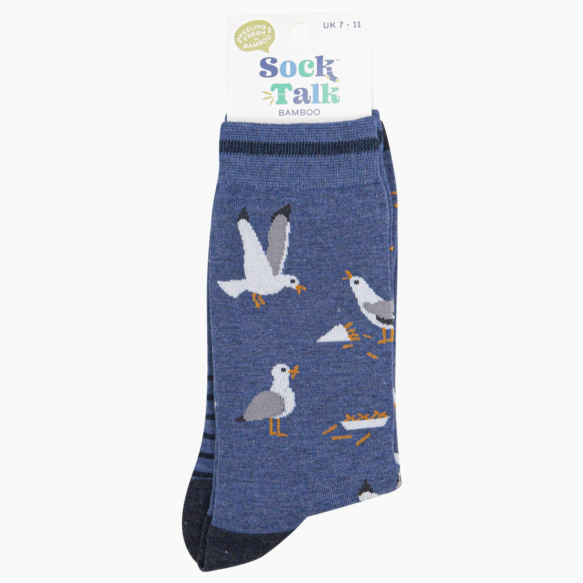 Thieving Seagulls Bamboo Socks in Denim Blue