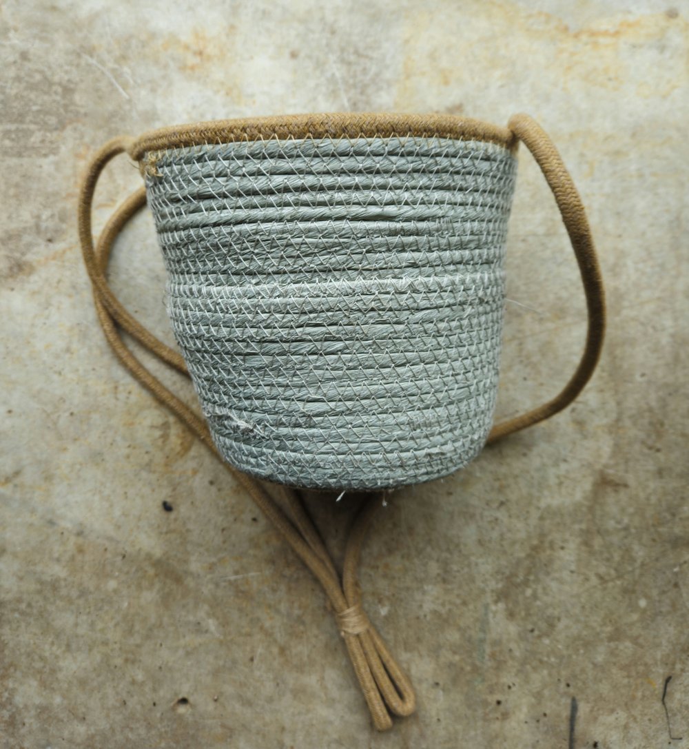 Rope hanging basket - 18cm - 5 colours available