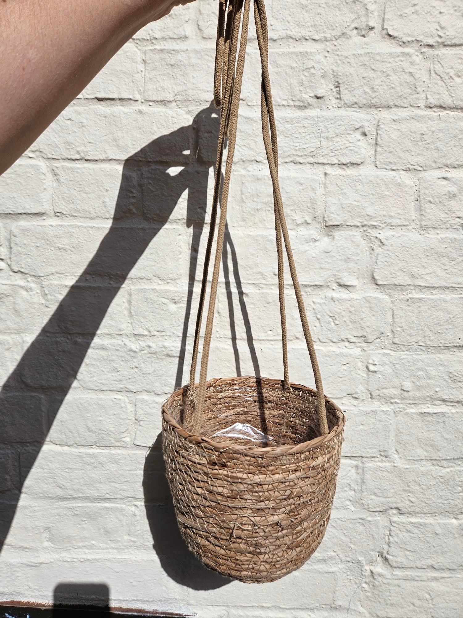 Rope hanging basket - 18cm - 5 colours available