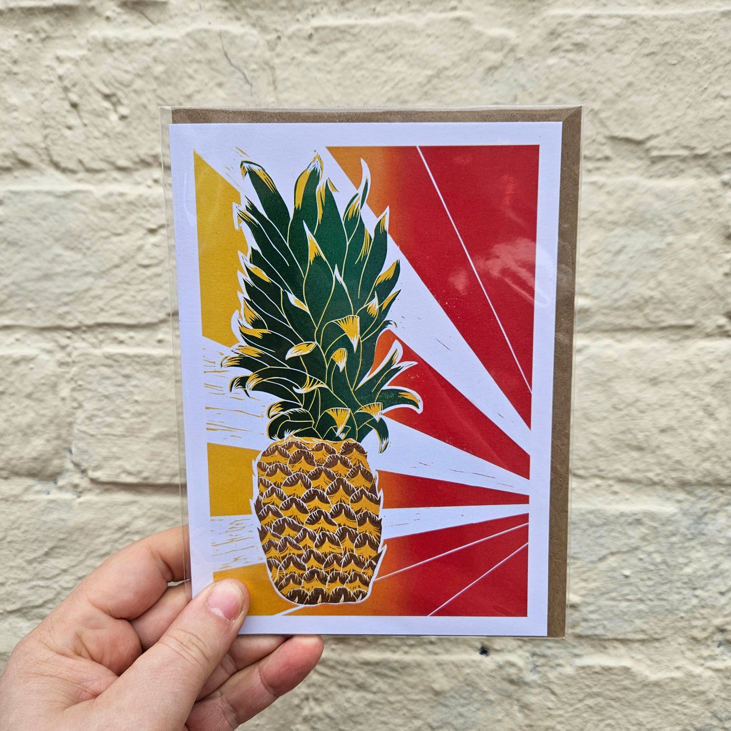 House plant linocut greeting cards by EJ Sparkles