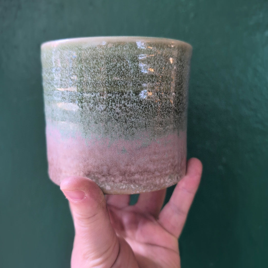 Avonlea Green Rippled Pot