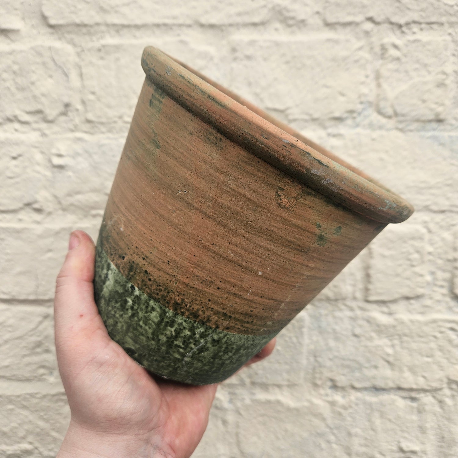 Concrete Pots with Green Finish (Various Sizes)