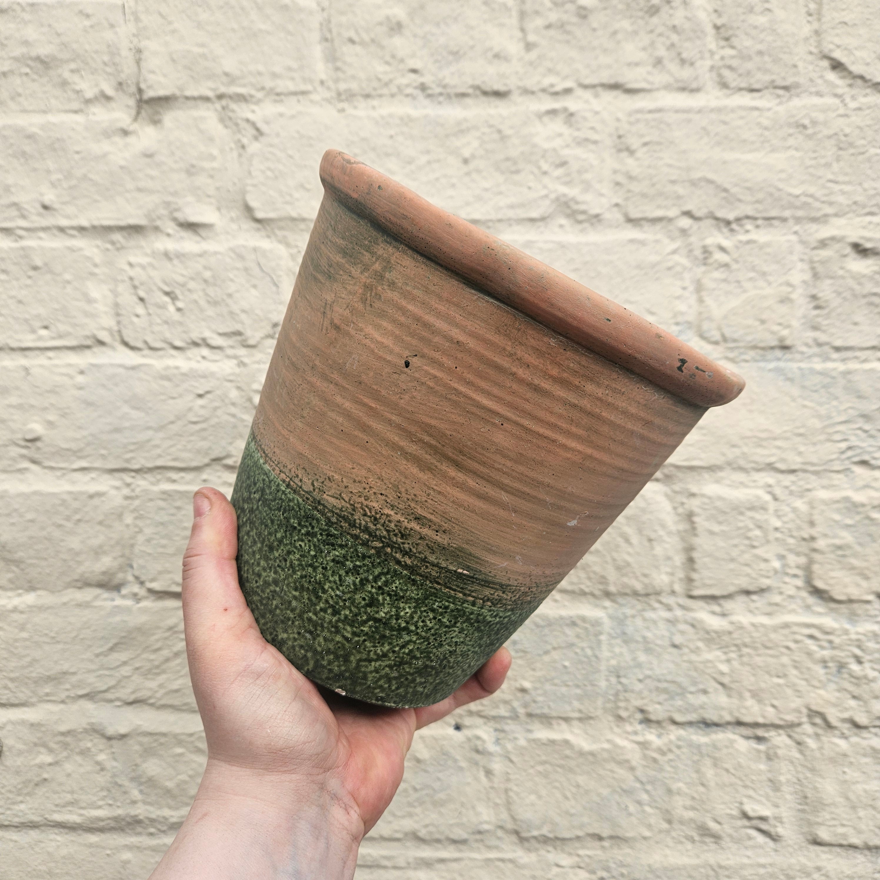 Concrete Pots with Green Finish (Various Sizes)