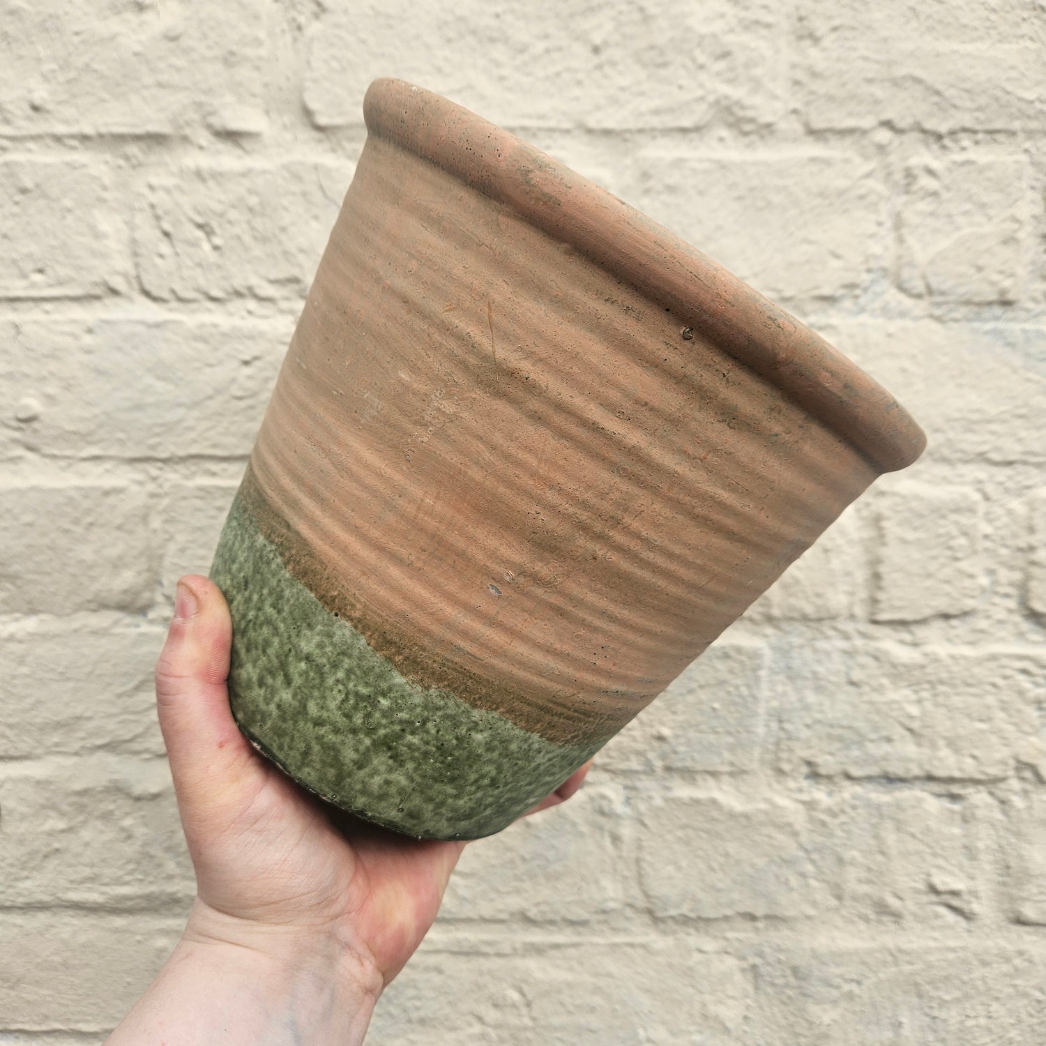 Concrete Pots with Green Finish (Various Sizes)
