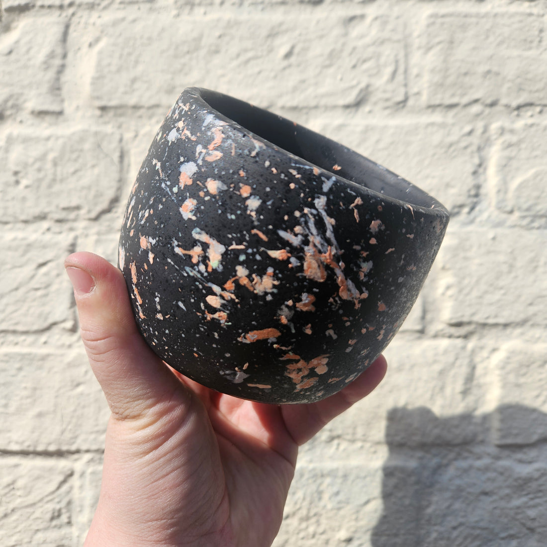 Terrazzo Black Planter in Various Sizes