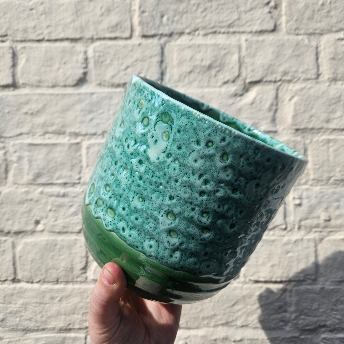 Reactive Glaze Pots in Emerald or Sapphire (Various sizes available)