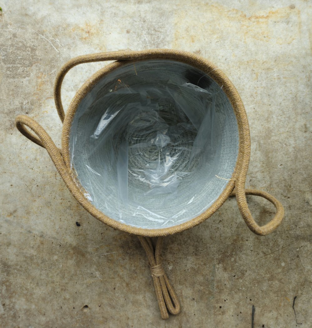 Rope hanging basket - 18cm - 3 colours available