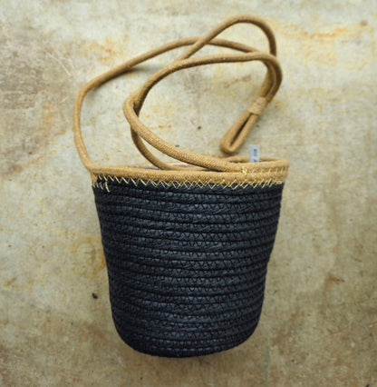 Rope hanging basket - 18cm - 3 colours available