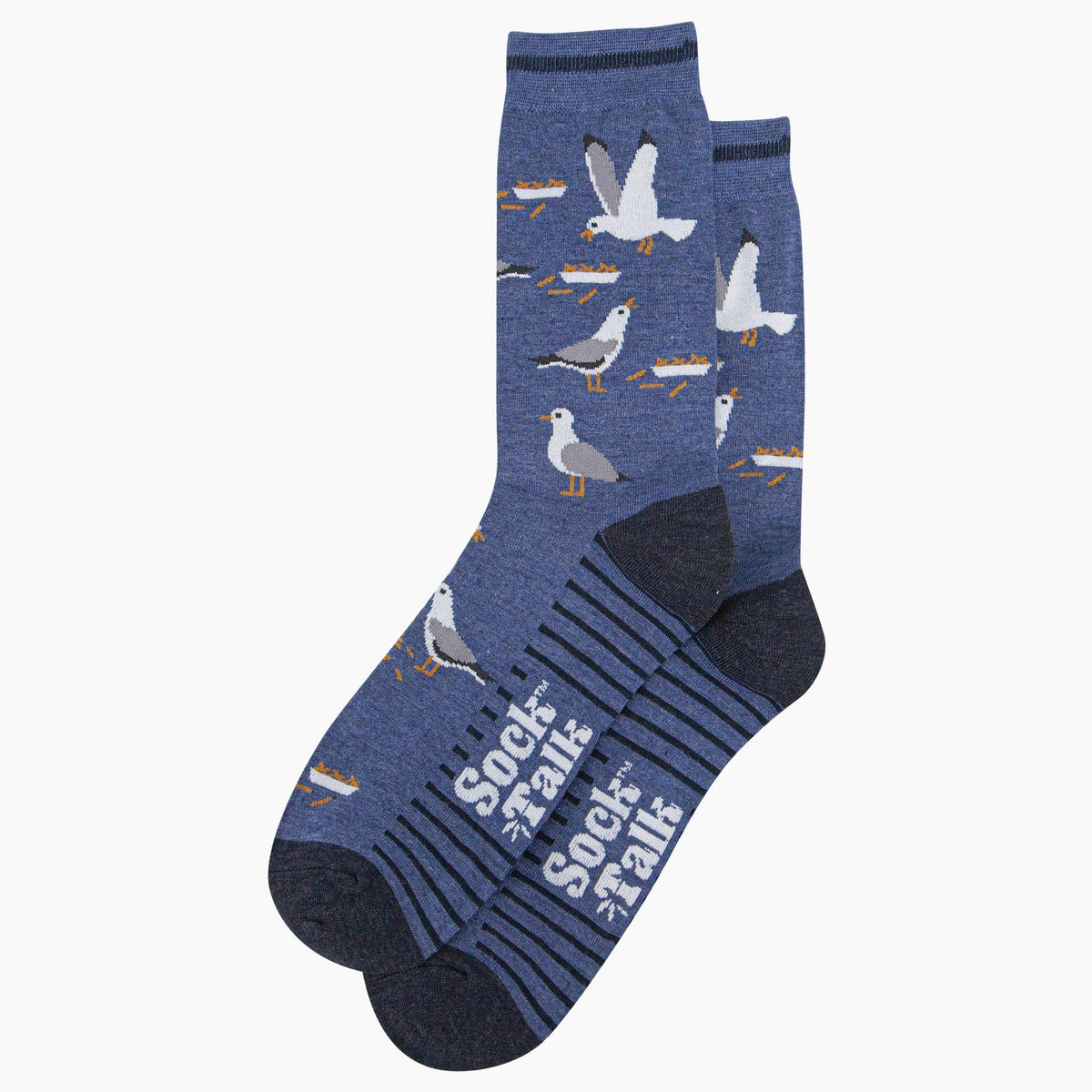Thieving Seagulls Bamboo Socks in Denim Blue