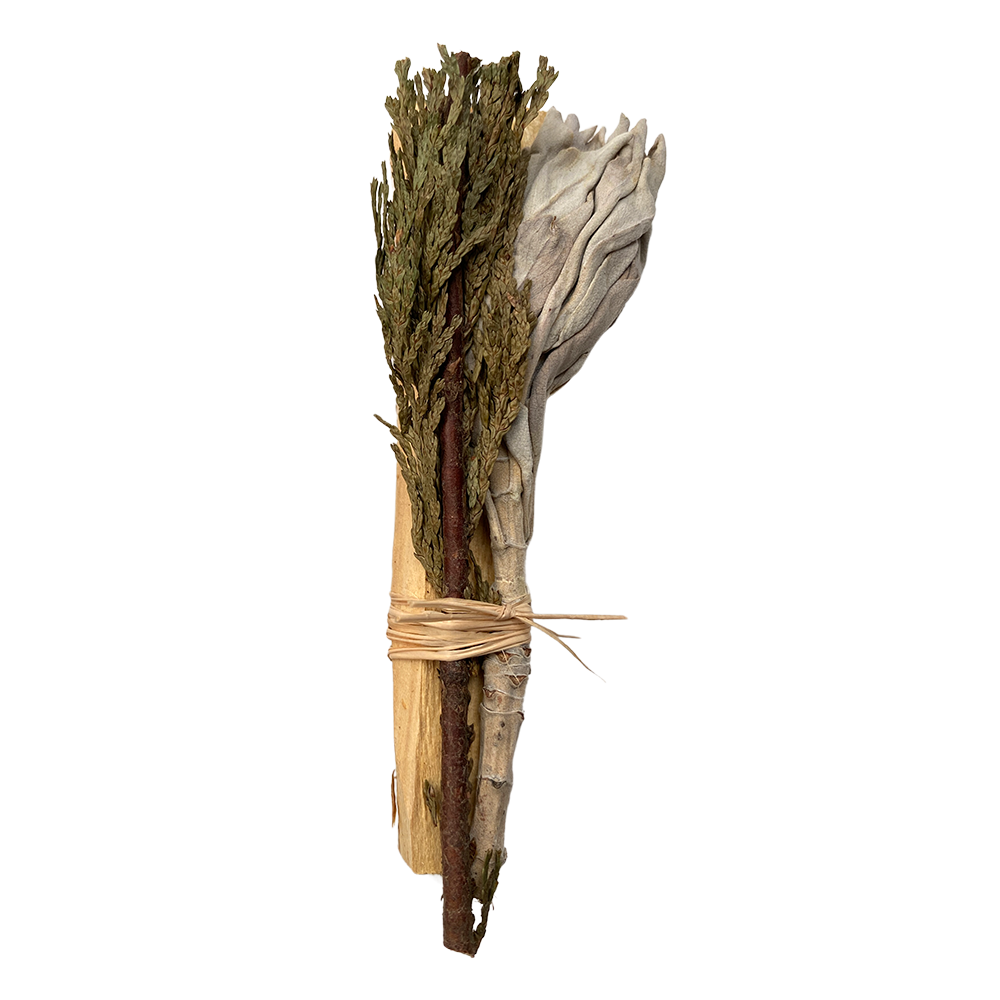 Mini Smudge Cluster, White Sage with Palo Santo and Cedar