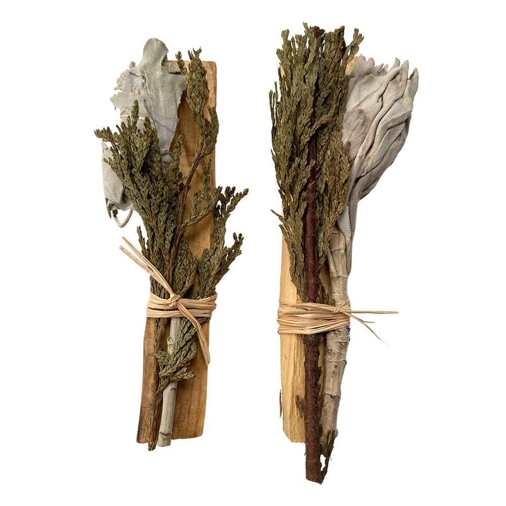 Mini Smudge Cluster, White Sage with Palo Santo and Cedar