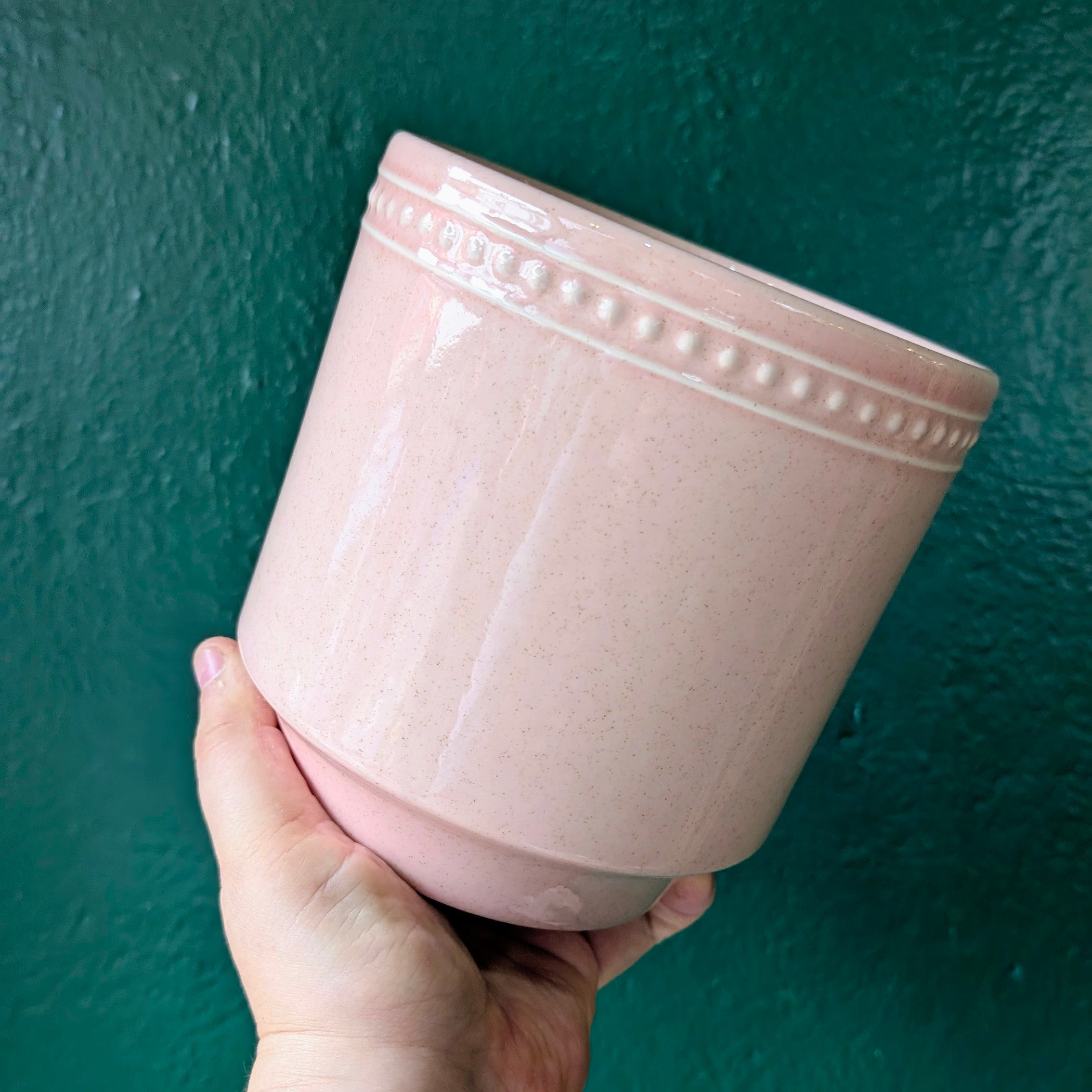 Clover Dot Boarder Reactive Pot
