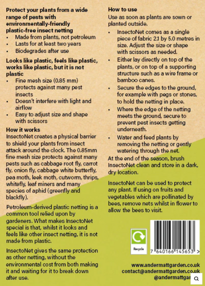 InsectoNet Plastic Free Netting