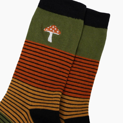 Toadstool Striped Socks