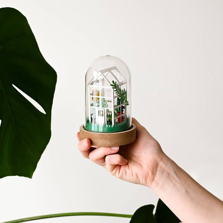 DIY Paper Greenhouse Craft Kit, Adult Craft Kit by My Papercut Forest